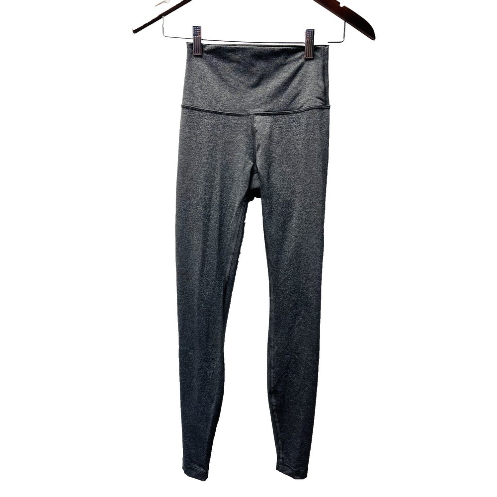 Lululemon 4 Gray Leggings‎ Yoga Workout Athleisure Sport Stretch Skinny LW5BXJS